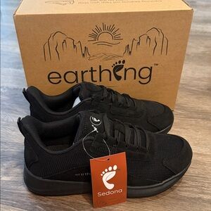 NEW EARTHING SEDONA Women’s Grounding Black Sneaker Size 8.5